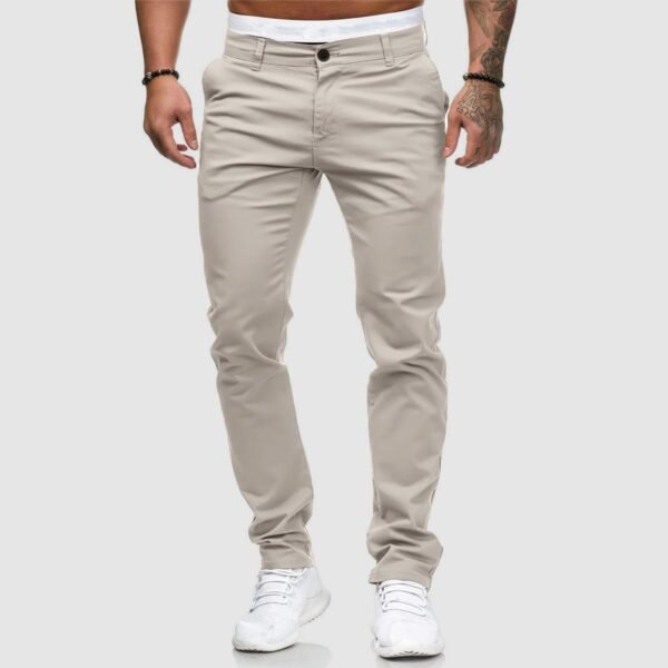 Bogusław | Męskie Spodnie Chino Slim Fit – Khaki