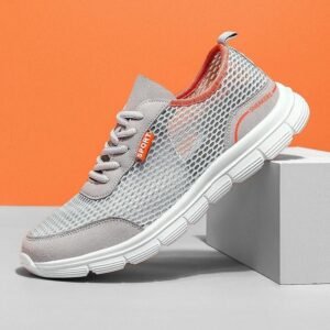 Jaromir | Męskie Buty Sportowe z Oddychającą Siateczką – Szary