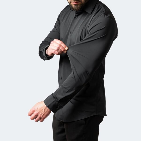Alexander | Koszula Komfortowa - Bez Zagnieceń Stretch – Czarny